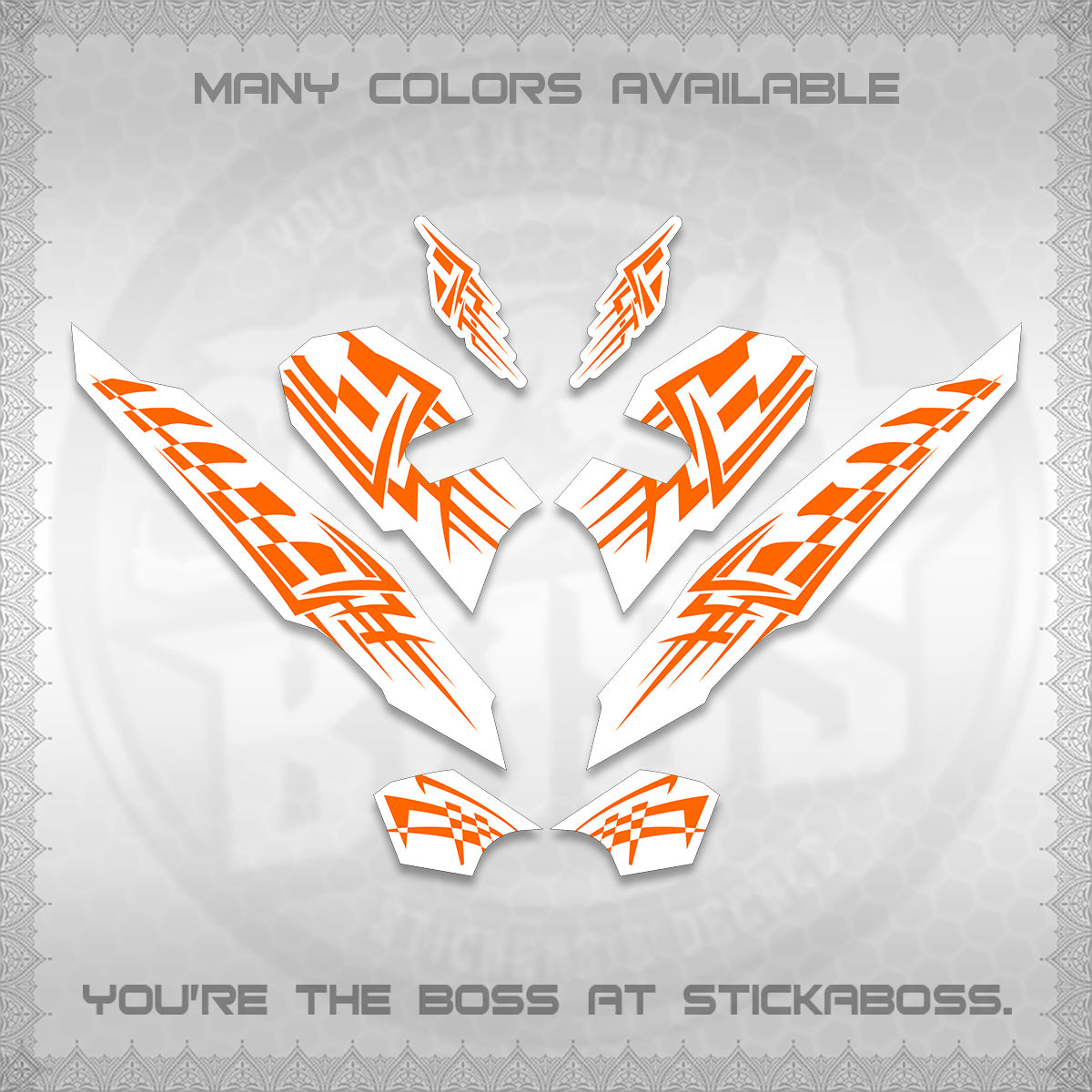 CLICK 125 V3 VARIO INDO-MALAY FOR WHITE DECALS (2026 TRIBAL LINES DESIGN) STICKER DECALS By STICKABOSS