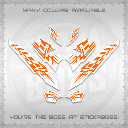 CLICK 125 V3 VARIO INDO-MALAY FOR WHITE DECALS (2026 TRIBAL LINES DESIGN) STICKER DECALS By STICKABOSS