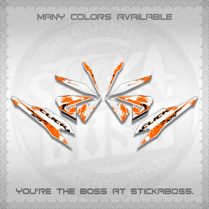 CLICK V2 MALAY FOR WHITE DECALS (HITAM STRIPING 03 MOTIF)STICKER DECALS By STICKABOSS