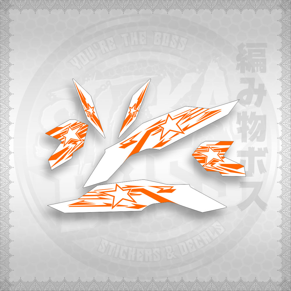 STICKER DECALS for CLICK V3 (CV3VRSTSTFOWH) By STICKABOSS (SOFIE LAMINATED WATERPROOF)