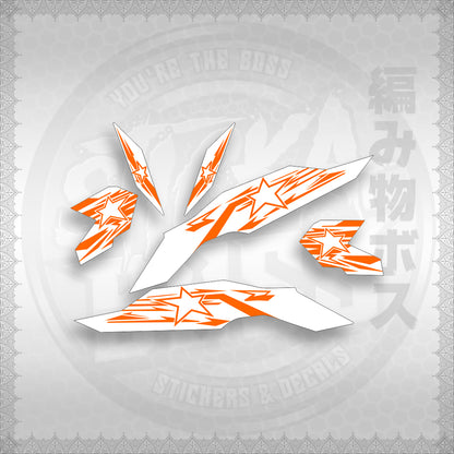 STICKER DECALS for CLICK V3 (CV3VRSTSTFOWH) By STICKABOSS (SOFIE LAMINATED WATERPROOF)