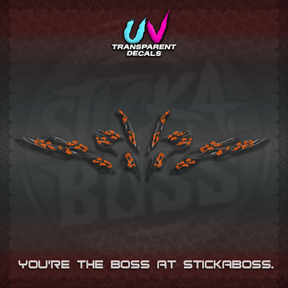 CLICK 125 V3 UV TRANSAPARENT DECALS (2026 SAKURA WIND DESIGN)STICKER DECALS By STICKABOSS