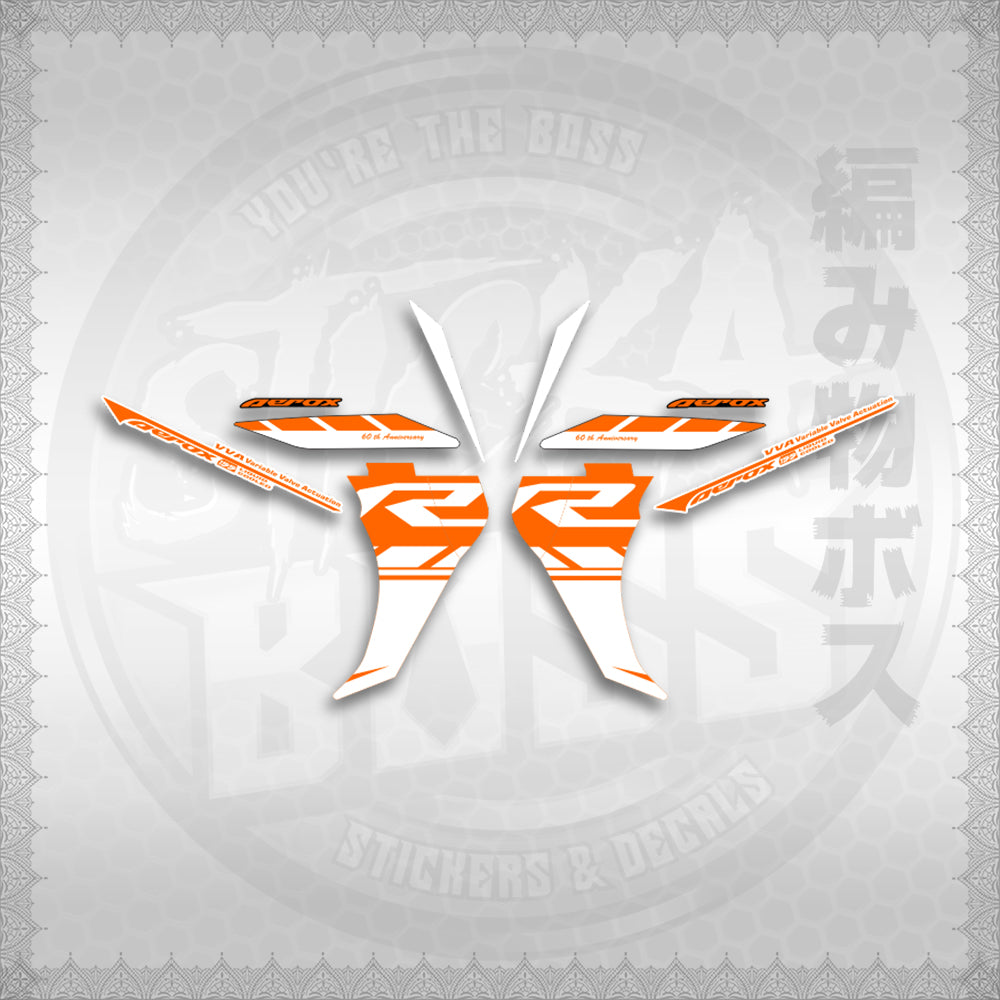 STICKER DECALS for AEROX 155 V2 THAI FOR WHITE (AV2R1IN) By STICKABOSS (SOFIE LAMINATED WATERPROOF)