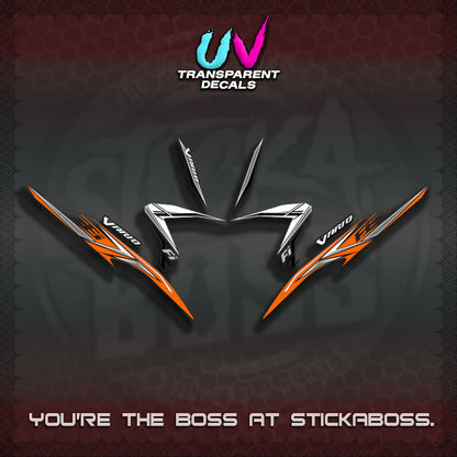 【PREMIUM UV PRINT】TRANSPARENT CLICK V2  VARIO DECALS(2026 CUSTOM 001 DESIGN)By STICKABOSS