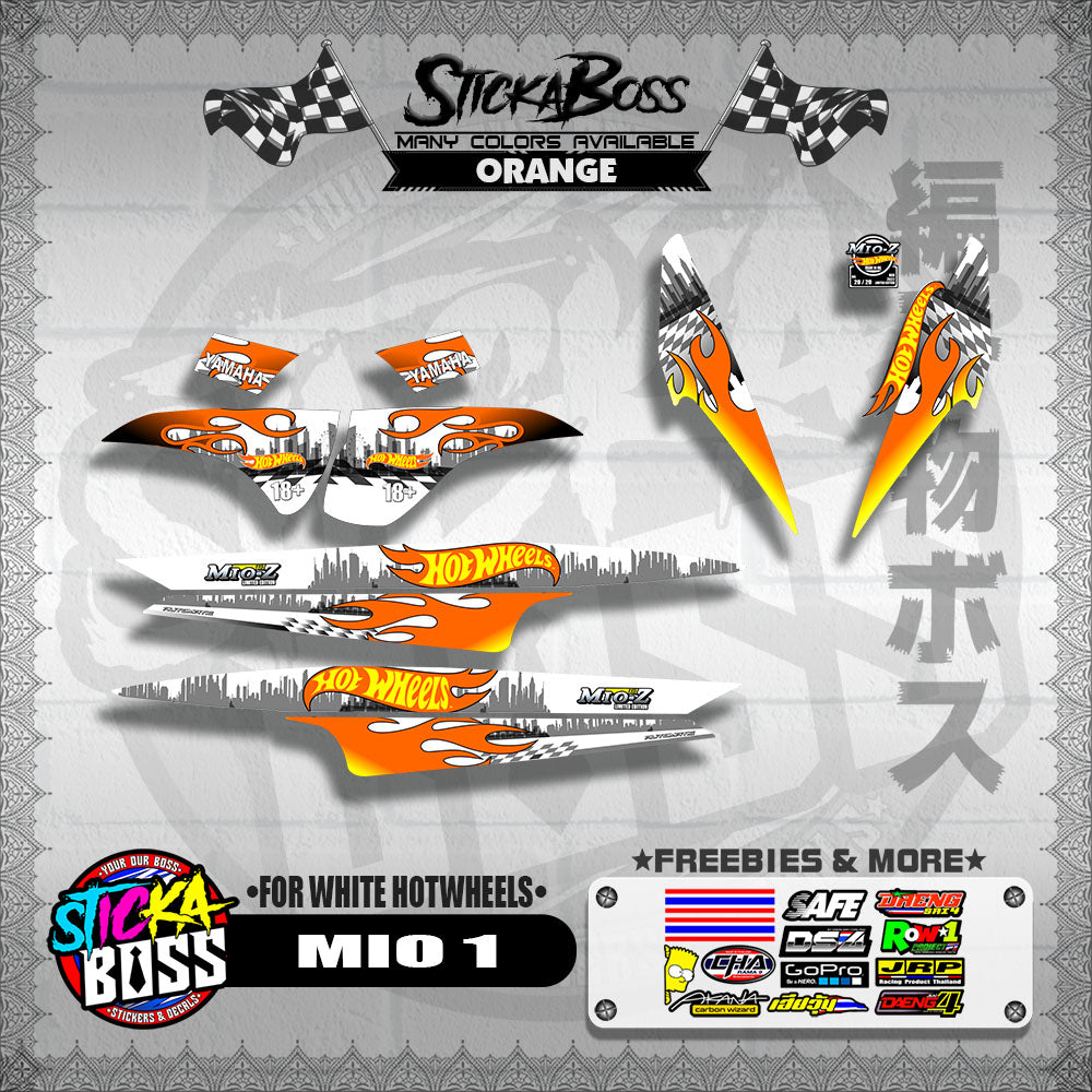 MIO 1 DECALS ( FOR WHITE HOTWHEELS )【WITH FREEBIES】