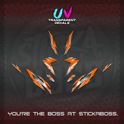 CLICK 125 V4 VARIO UV TRANSPARENT DECALS (2026 MODERN TRIBAL DESIGN) STICKER KITS By STICKABOSS