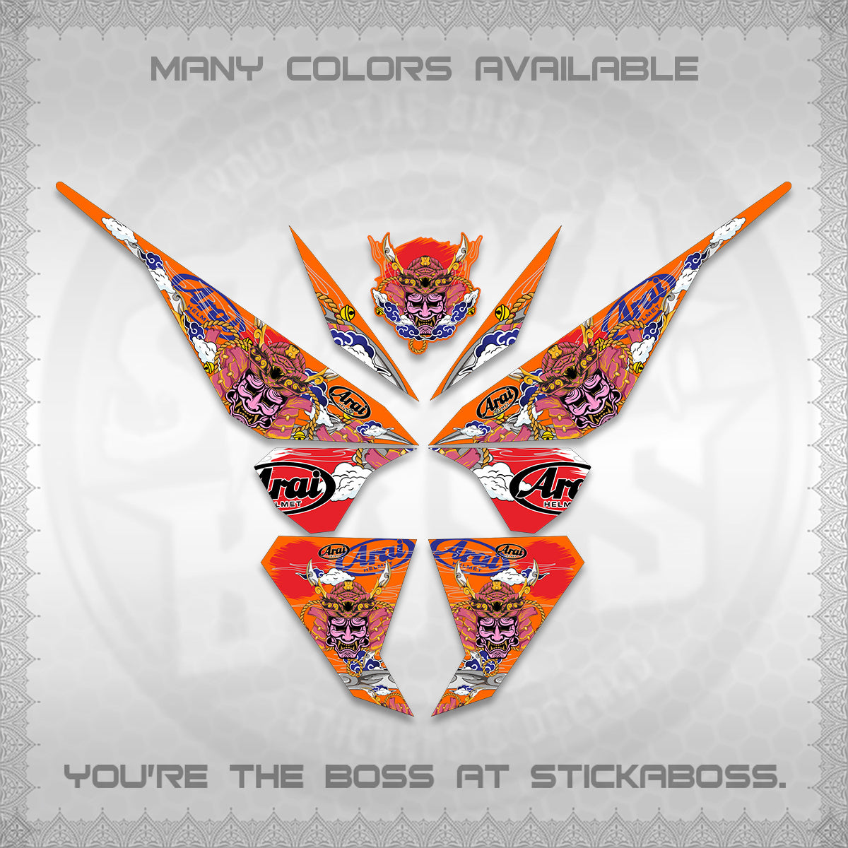 CLICK 125 V1 VARIO DECALS (2026 NEW SAMURAI MOTIF) STICKER KITS BY STICKABOSS