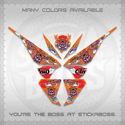 CLICK 125 V1 VARIO DECALS (2026 NEW SAMURAI MOTIF) STICKER KITS BY STICKABOSS