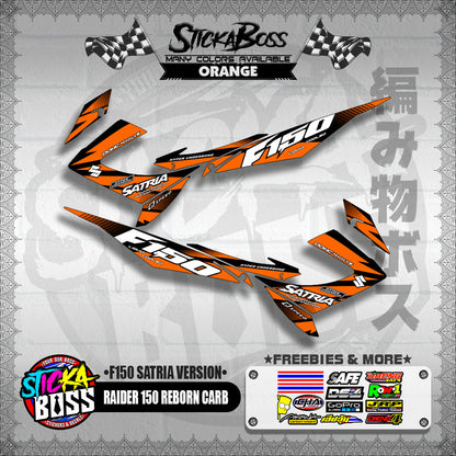 RAIDER 150 REBORN CARB DECALS ( F150 SATRIA VERSION )【WITH FREEBIES】