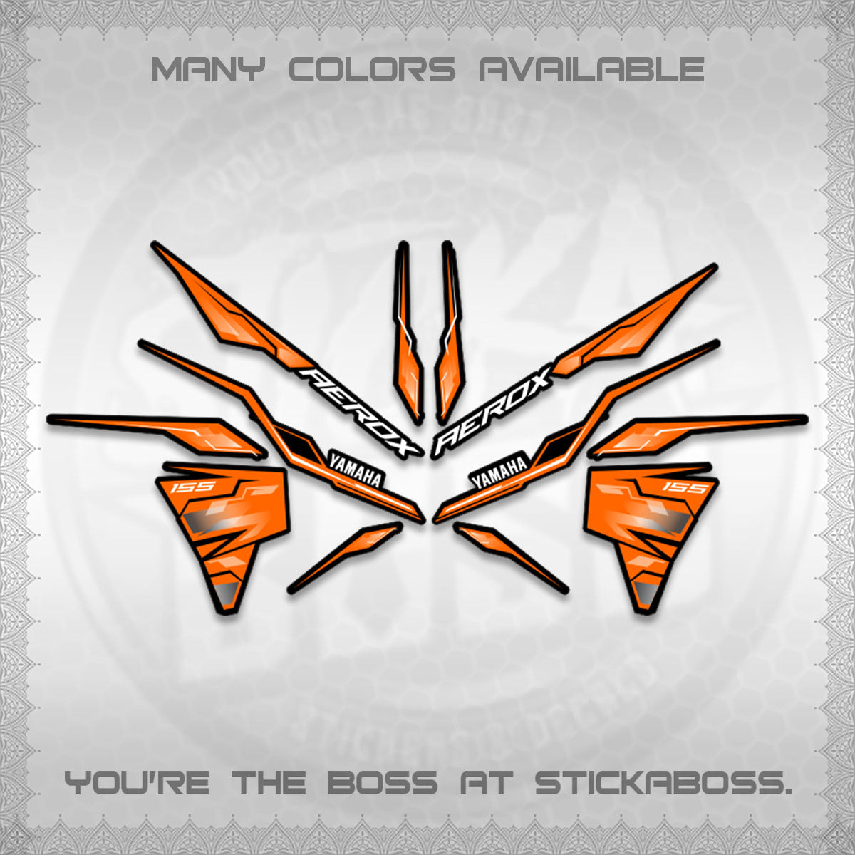AEROX V3 INDO DECALS (ALPHA TURBO 0001)STICKER DECALS By STICKABOSS