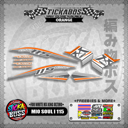 MIO SOUL I 115 STICKER DECALS ( FOR WHITE MX KING ULTIMO )【WITH FREEBIES】