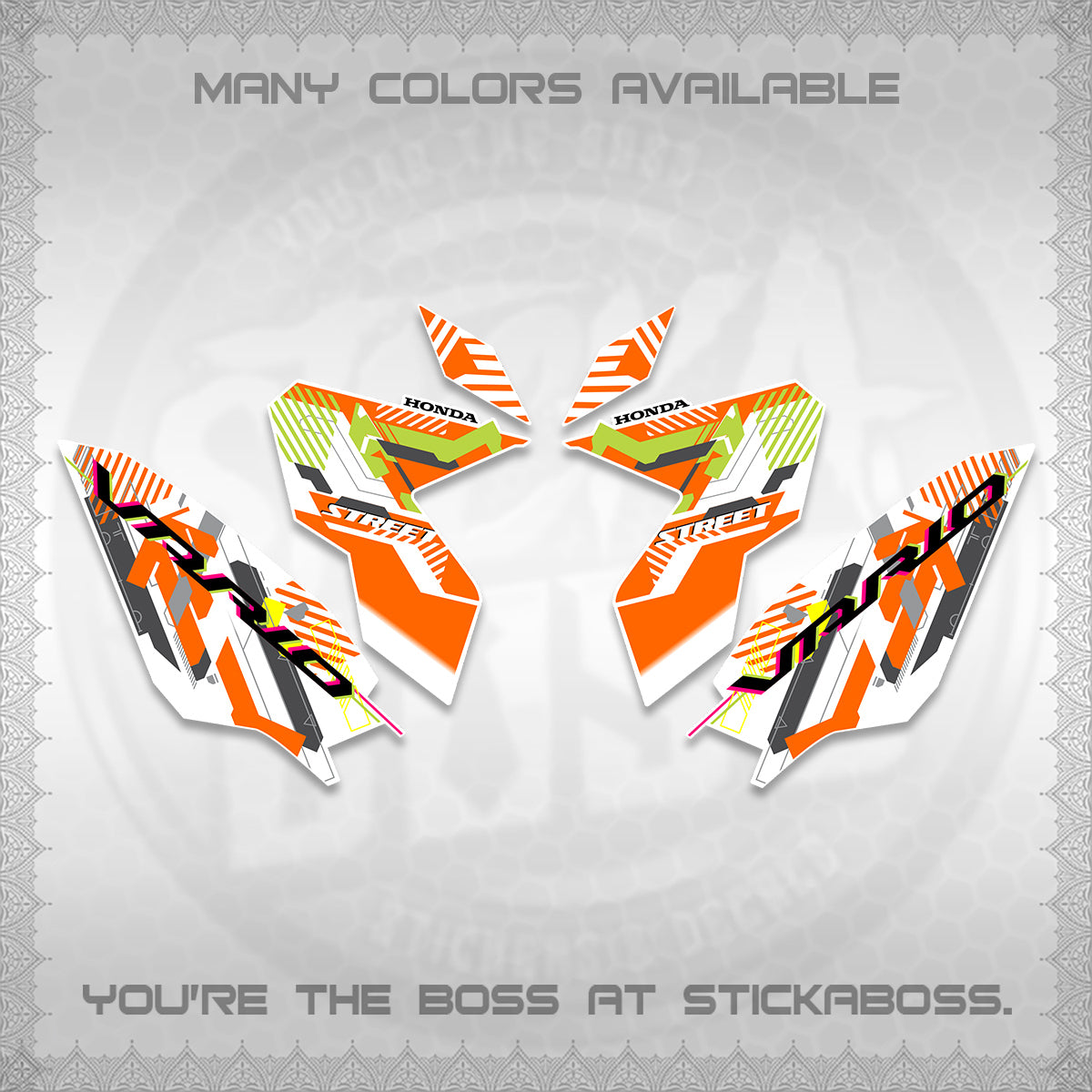 CLICK 125 V3 VARIO FOR WHITE DECALS (2026 STREET STYLE EDITION) STICKER DECALS By STICKABOSS