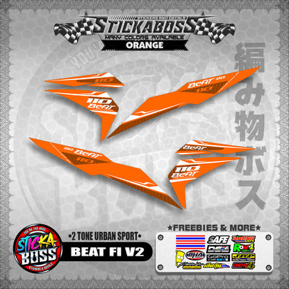 BEAT FI V2 STICKER DECALS ( 2 TONE URBAN SPORT )【WITH FREEBIES】