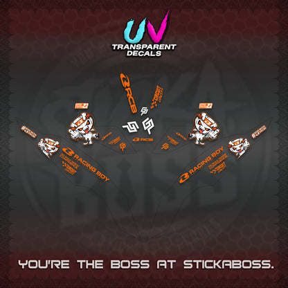 CLICK V3 UV TRANSPARENT DECALS (2026 RACE ZOMBIE DESIGN)STICKER DECALS By STICKABOSS