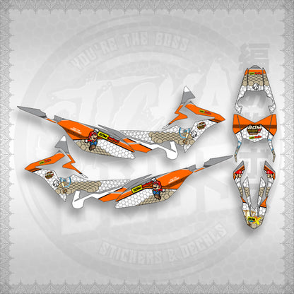 STICKER DECALS for XRM 125 FI FULL DECALS (X125FBORA) By STICKABOSS (SOFIE LAMINATED WATERPROOF)