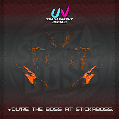 CLICK V2 UV TRANSPARENT DECALS (2026 2F2F SWIRL DESIGN) STICKER KITS BY STICKABOSS