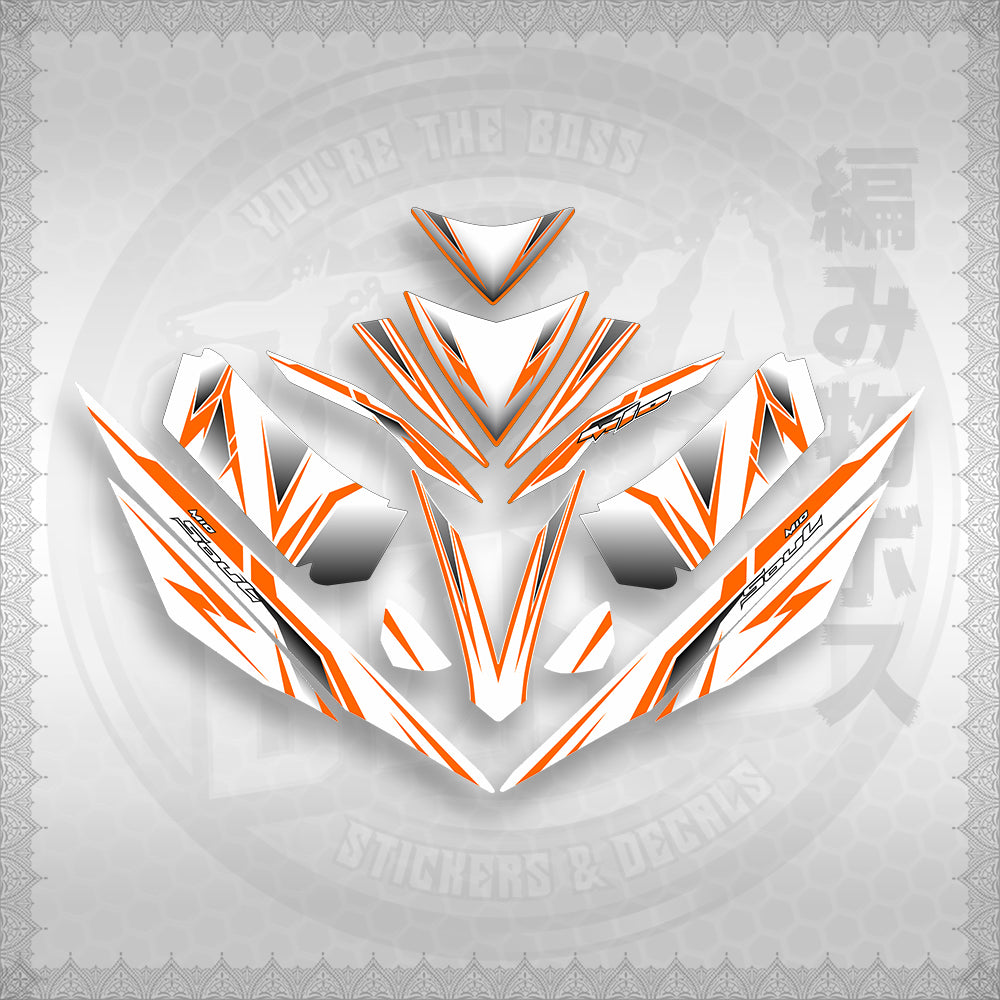 STICKER DECALS for MIO 4 (MIRGADEFOWH) By STICKABOSS (SOFIE LAMINATED WATERPROOF)