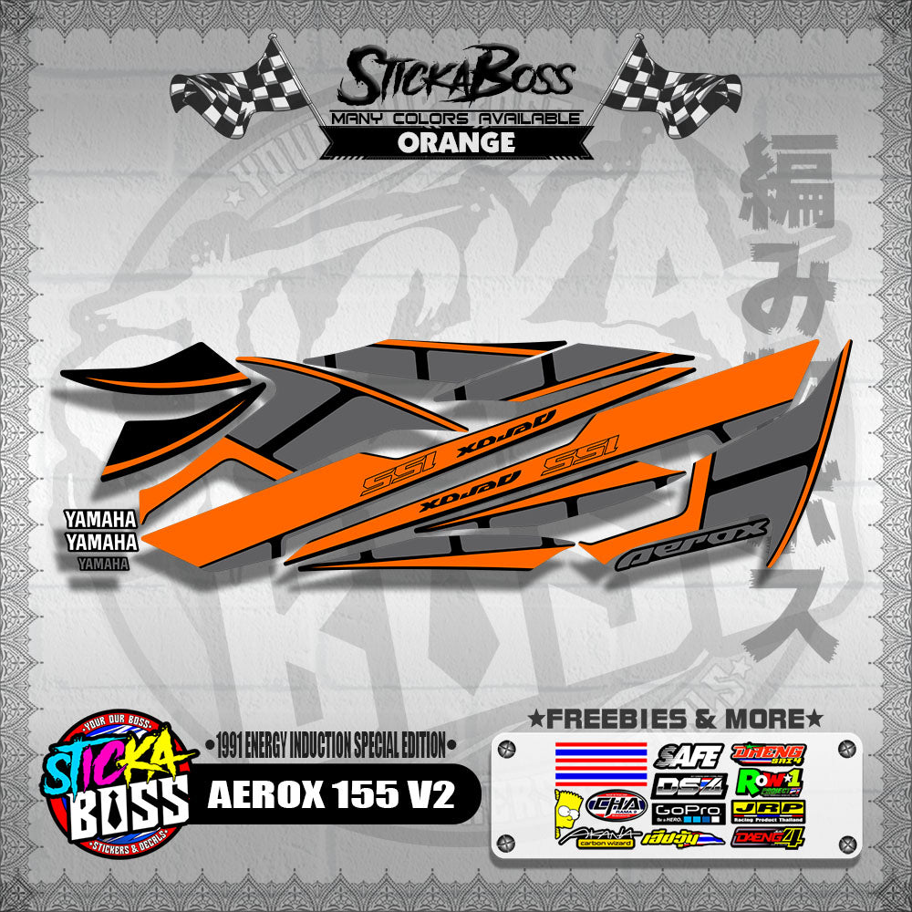 AEROX 155 V2 DECALS ( 1991 ENERGY INDUCTION SPECIAL EDITION )【WITH FREEBIES】