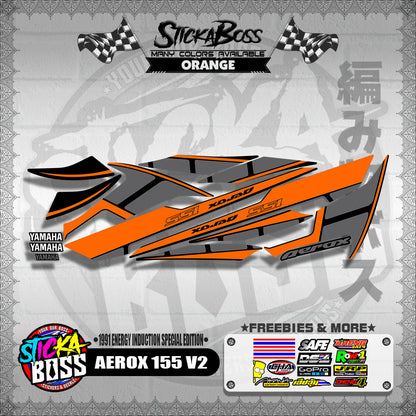 AEROX 155 V2 DECALS ( 1991 ENERGY INDUCTION SPECIAL EDITION )【WITH FREEBIES】