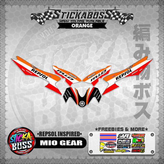MIO GEAR STICKER DECALS ( REPSOL INSPIRED )【WITH FREEBIES】