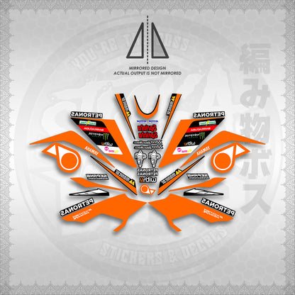 STICKER DECALS for SNIPER 155 MALAYSIAN (S155PEMOSRED) By STICKABOSS (SOFIE LAMINATED WATERPROOF)