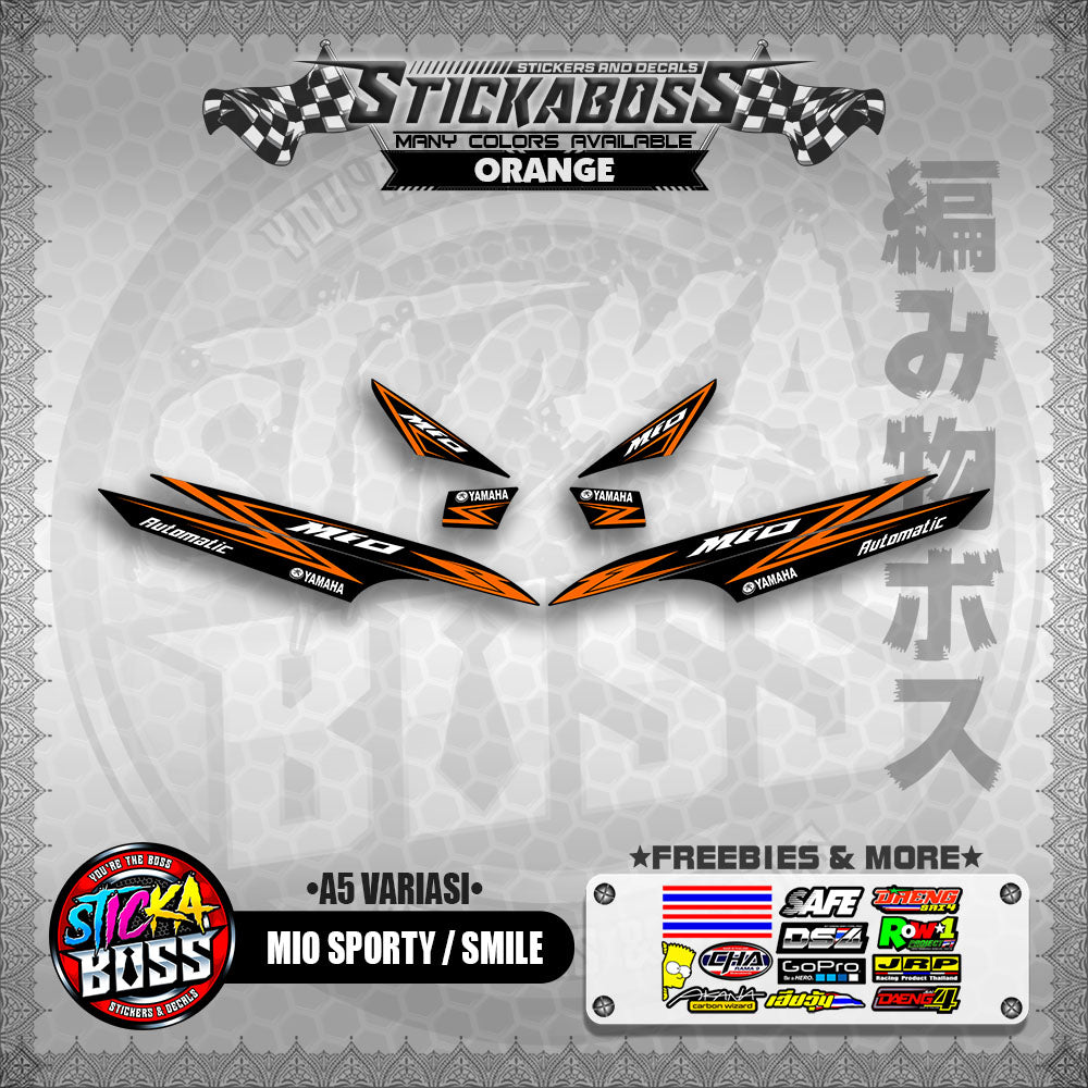 MIO SPORTY / SMILE INDO STICKER DECALS ( A5 VARIASI )【WITH FREEBIES】