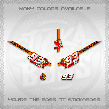 GIORNO 125 DECALS (MARQUEZ 93 DESIGN) STICKER DECALS BY STICKABOSS