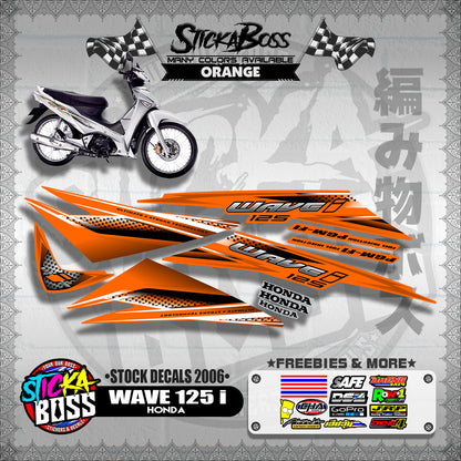 HONDA WAVE 125 i ( STOCK DECALS 2006 )【WITH FREEBIES】