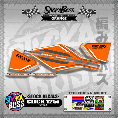 CLICK 125i V1 ( STOCK DECALS ) 【WITH FREEBIES】