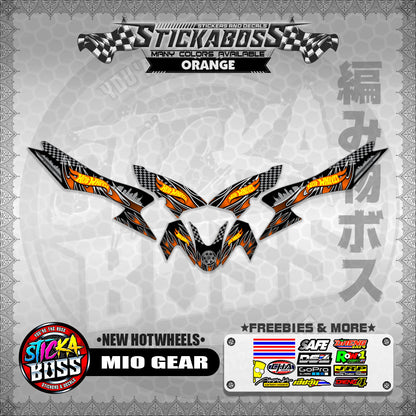 MIO GEAR STICKER DECALS ( NEW HOTWHEELS )【WITH FREEBIES】