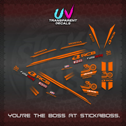 CLICK 125 V2 UV TRANSPARENT DECALS (2026 30TH ANNIVERSARY RACING DESIGN) STICKER DECALS By STICKABOSS