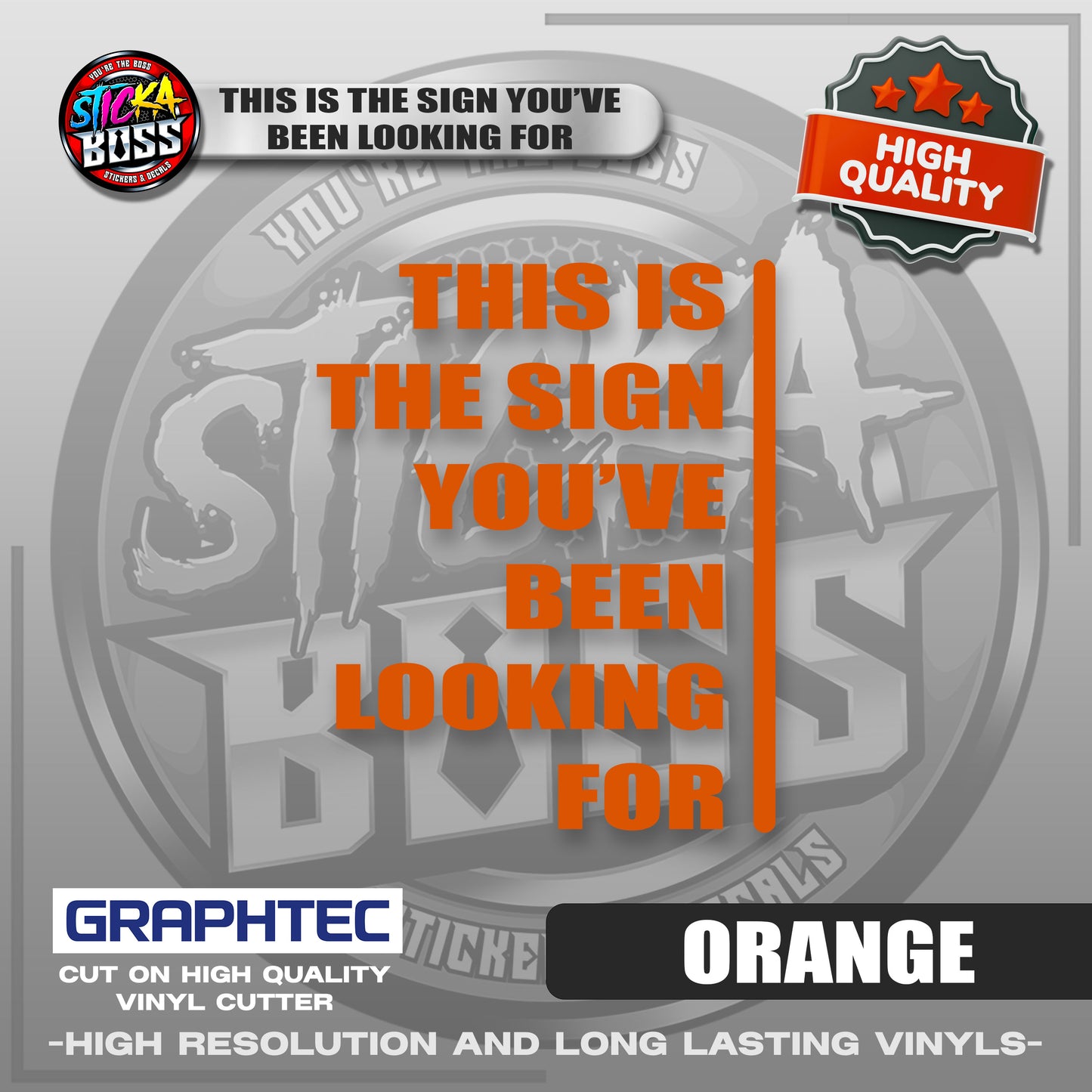 THIS IS THE SIGN YOU'VE BEEN LOOKING FOR | VINYL WATERPROOF CUT-OUT STICKER DECALS
