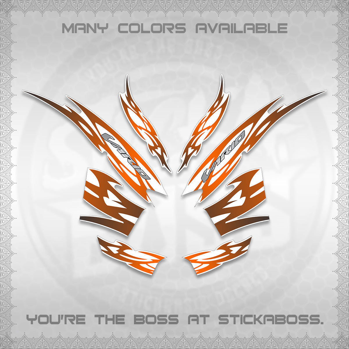 CLICK 125 V2 INDO STRIPING FOR WHITE DECALS (2026 NUSANTARA MOTIF) STICKER DECALS By STICKABOSS