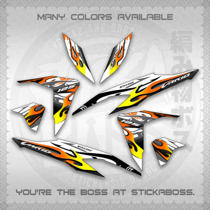 CLICK 125 V2 MALAY CONCEPT ( FOR WHITE TRIBAL X FIRE CUSTOM ) STICKER DECALS By STICKABOSS