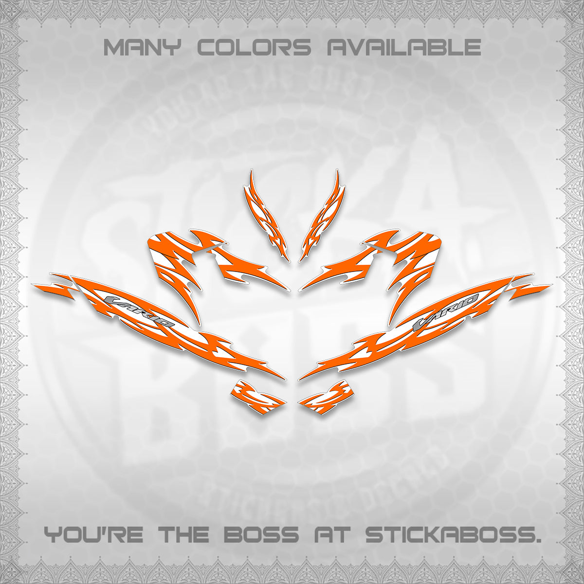 CLICK 125 V4 INDO VARIO FOR WHITE DECALS (2026 NUSANTARA STRIPING) STICKER DECALS By STICKABOSS