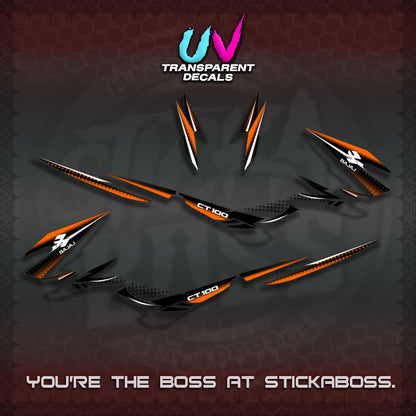 BAJAJ CT100 UV TRANSPARENT DECALS (PANTRA 2026 DESIGN)STICKER DECALS By STICKABOSS