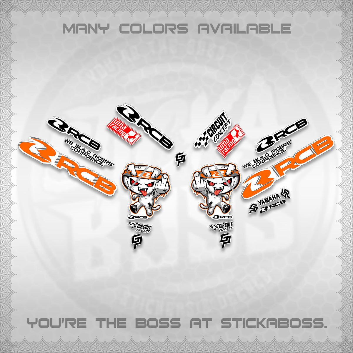 AEROX V2 FOR WHITE DECALS (2026 RACE ZOMBIE DESIGN) STICKER DECALS By STICKABOSS