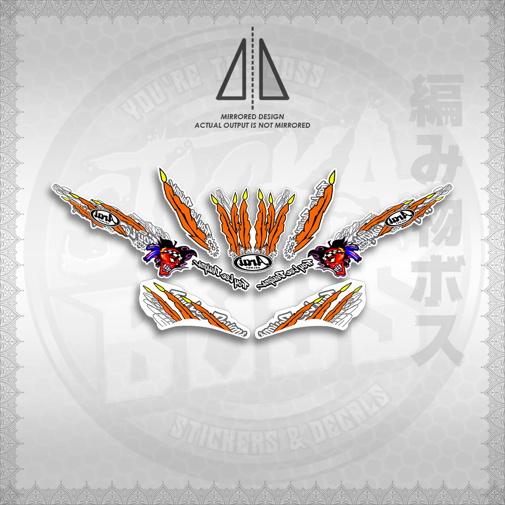 STICKER DECALS for MIO SPORT SMILE FOR WHITE (MSPSTARAP) By STICKABOSS (SOFIE LAMINATED WATERPROOF)