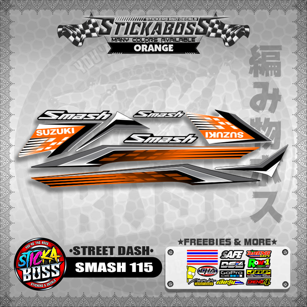 SMASH 115 STICKER DECALS ( STREET DASH )【WITH FREEBIES】