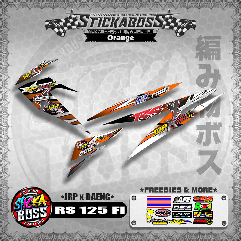 RS 125 FI Decals (JRP x DAENG) [ASSORTED COLORS]【PREMIUM GLOSSY LAMINATED】