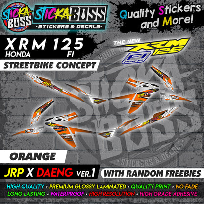 XRM 125 FI Decals - (JRP x DAENG VER.1) [STREET BIKE CONCEPT]【PREMIUM GLOSSY LAMINATED】