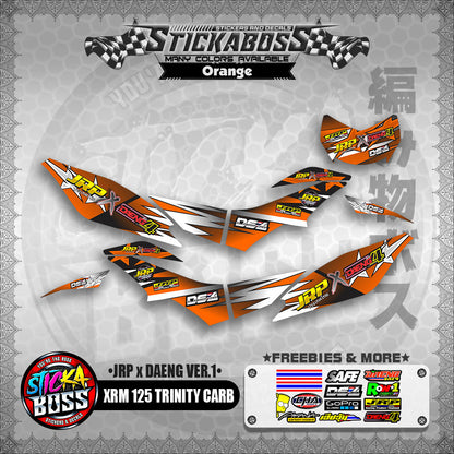XRM 125 TRINITY CARB DECALS - (JRP x DAENG VER.1)【PREMIUM GLOSSY LAMINATED】