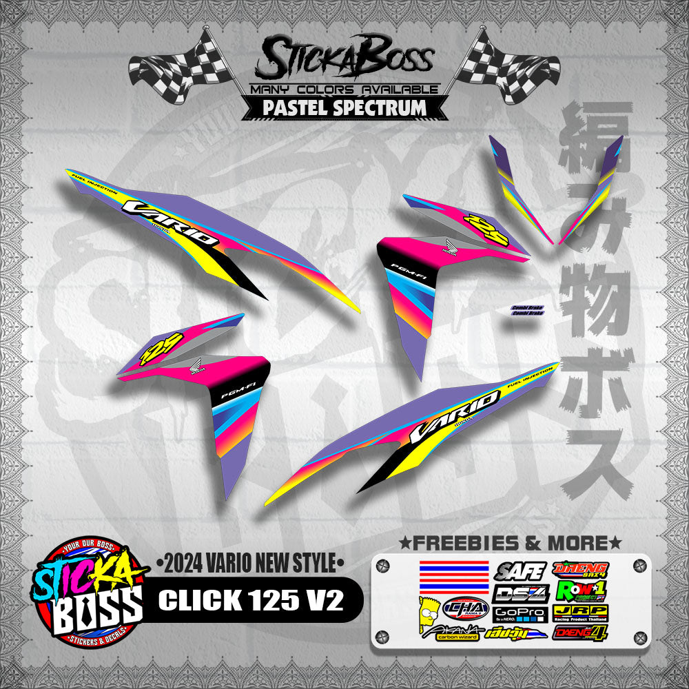 CLICK 125 V2 DECALS ( 2024 VARIO NEW STYLE )【WITH FREEBIES】