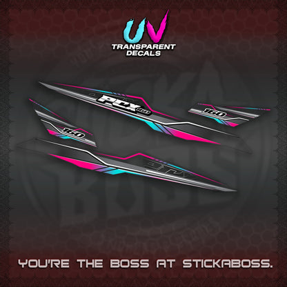 PCX 155 160 UV TRANSPARENT INDO DECALS (P007 NEW DESIGN)STICKER DECALS By STICKABOSS