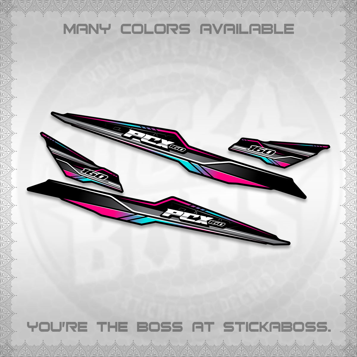 PCX 155 160 INDO DECALS (P007 NEW DESIGN)STICKER DECALS By STICKABOSS
