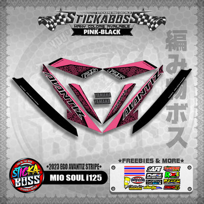 MIO SOUL I 125 STICKER DECALS ( 2023 EGO AVANTIZ STRIPE )【WITH FREEBIES】
