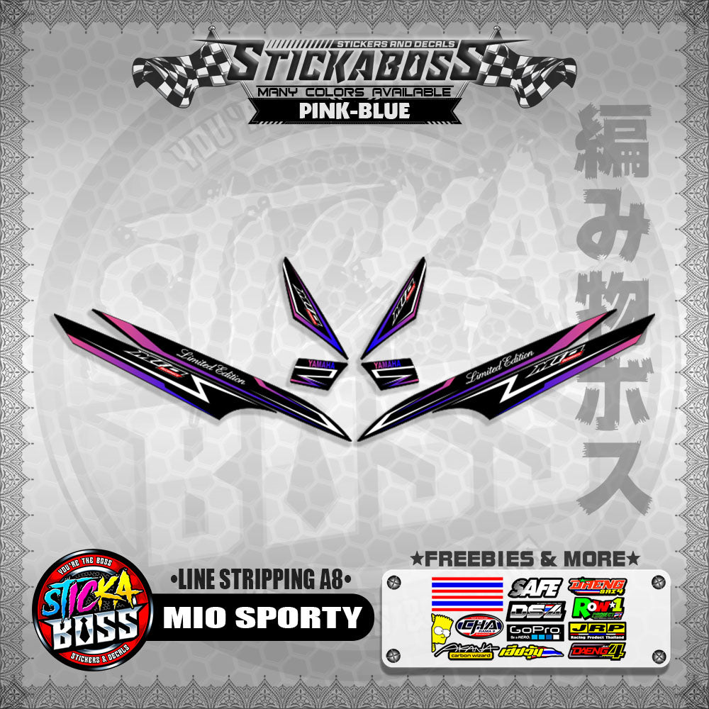 MIO SPORTY INDO STICKER DECALS (LINE STRIPPING A8)【WITH FREEBIES】