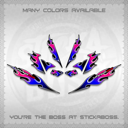 CLICK 125 V4 VARIO DECALS (2026 MOTIF FLAME 2 TONE)STICKER DECALS By STICKABOSS