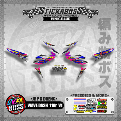 Honda Wave Dash 110r v1【 JRP X DAENG DECALS 】 (Rusi Swish Mono)