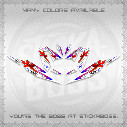 CLICK 125 V4 FOR WHITE DECALS (2026 ARAI STAR RACING DESIGN) STICKER DECALS By STICKABOSS